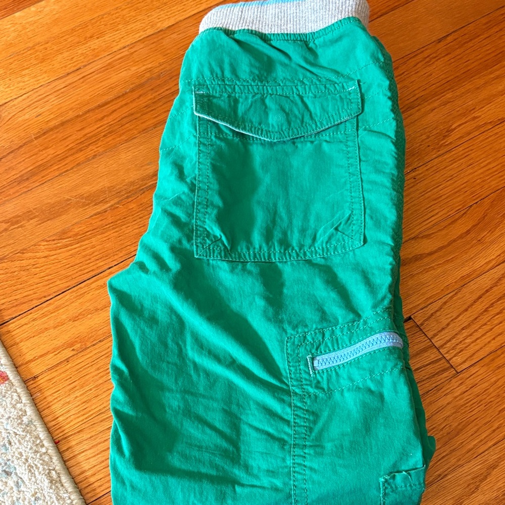 Mini Boden Teal Green Cargo Jogger Pants